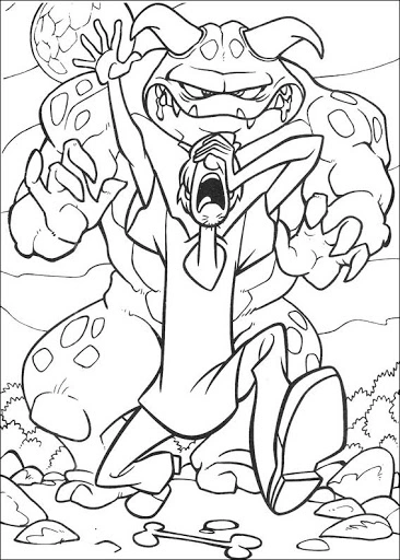 Shaggy and the monster coloring page Shaggy and the monster coloring page